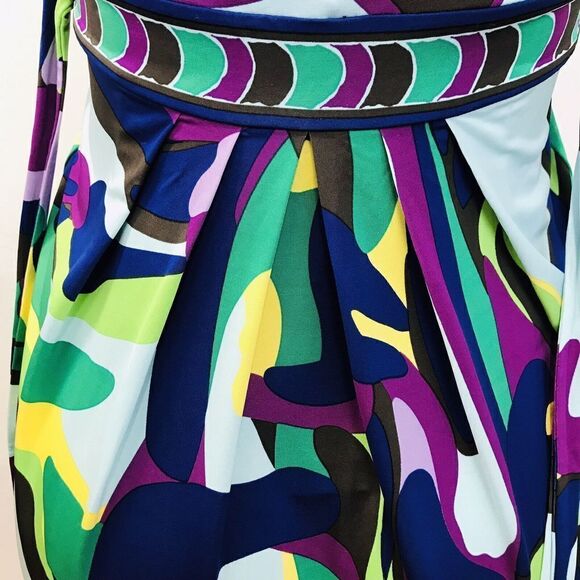 BCBG Maxazria Halter Knit Dress Size XS Multicolored Mini Stretch Open Back - Picture 16 of 16